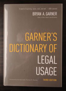 Garner’s Dictionary of Legal Usage