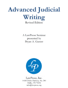 In-House-Seminars - Advanced Judicial Writing